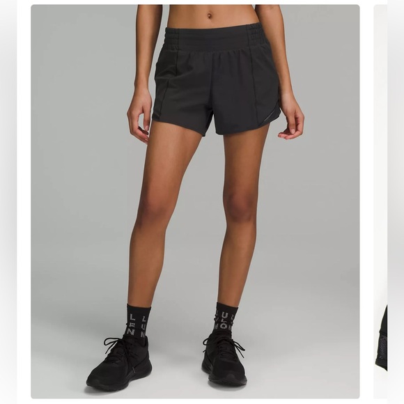 lululemon athletica Pants - lululemon athletica Black Athletic Hotty Hot Run Shorts   🍋